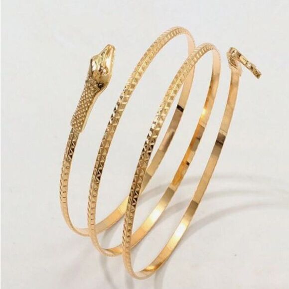 NWT, Gold Snake Cuff Wrap Bracelet - Picture 1 of 1